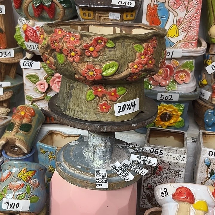 粗陶材质多肉花盆