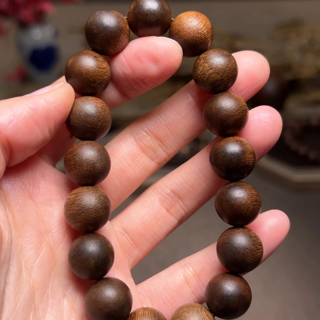 沉香手串越南芽庄黄棋玉化1.2