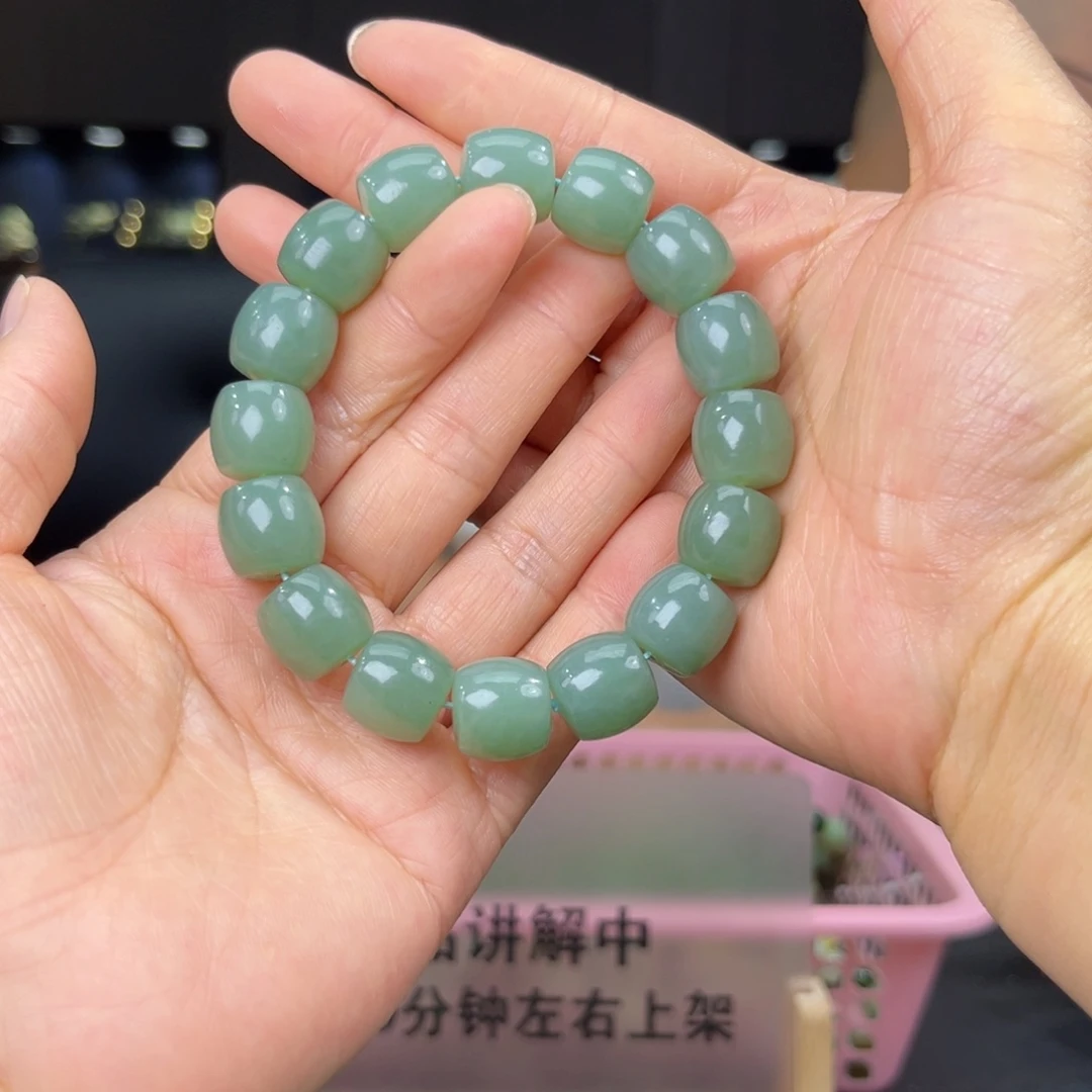 手串未镶嵌和田玉纯天然和田玉新疆且末天空蓝料14