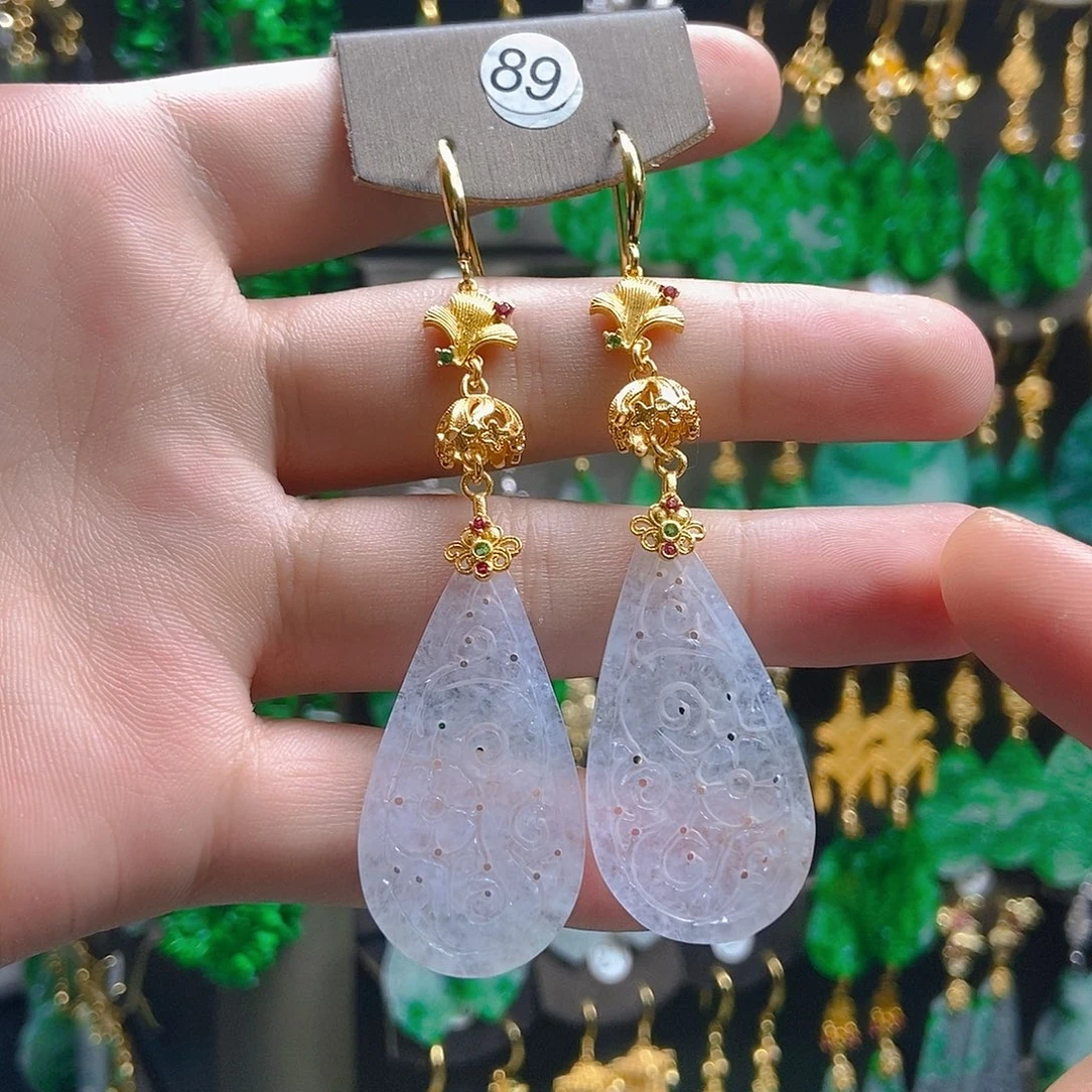 翡翠未镶嵌耳饰翡翠