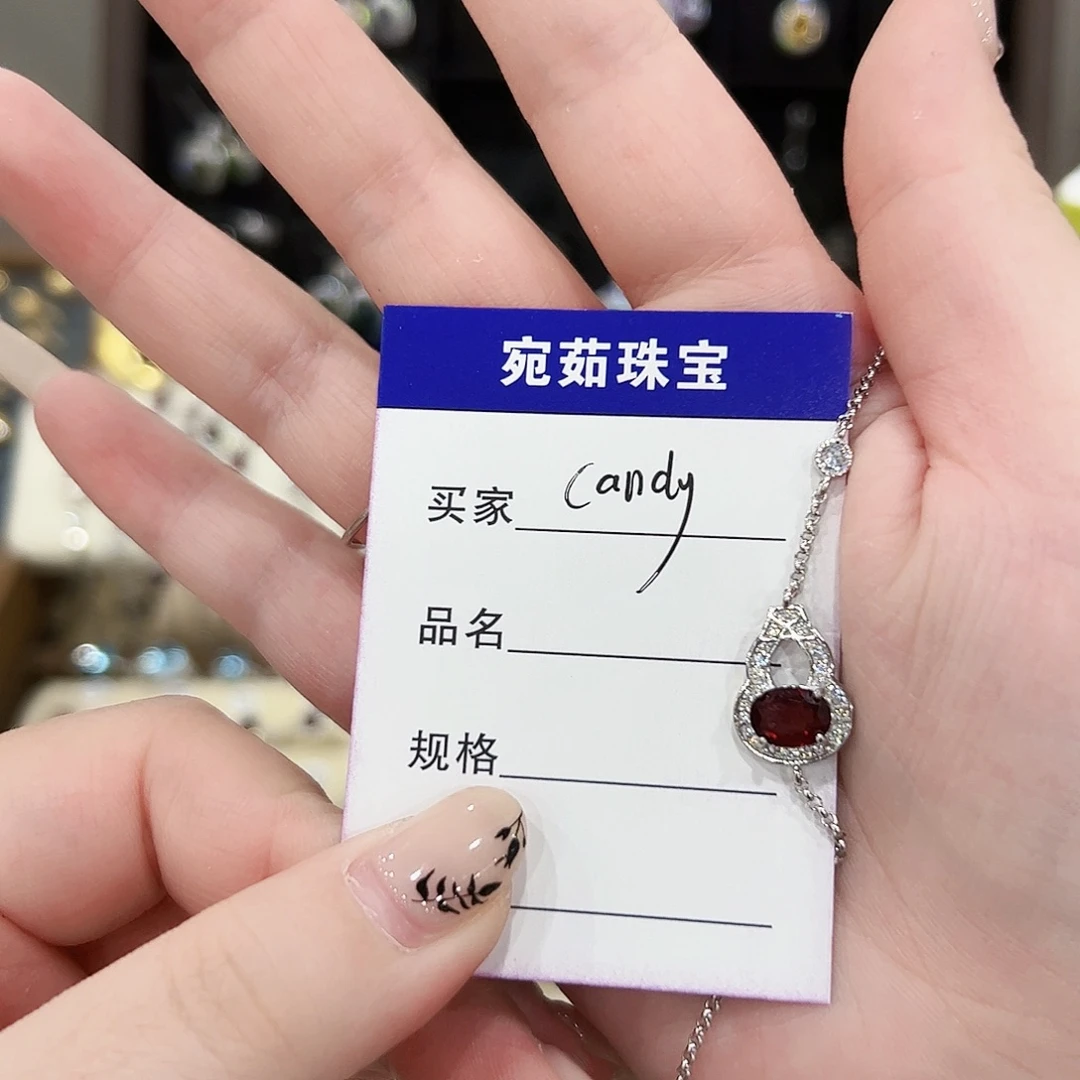 ****y银S925镶嵌戒指石榴石