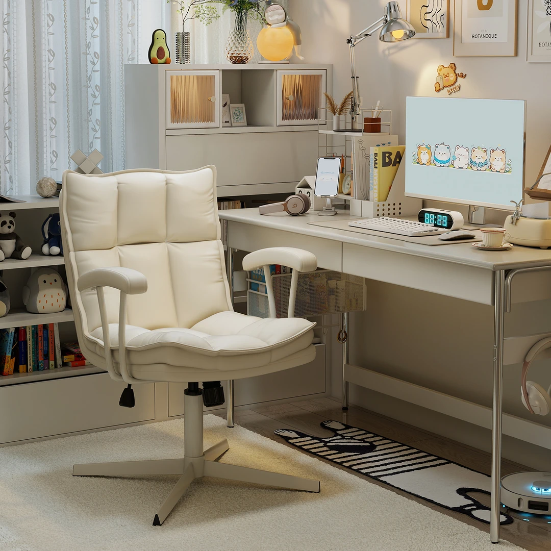 希静家用电脑椅舒适久坐办公椅书桌椅化妆椅子卧室学习写字转椅