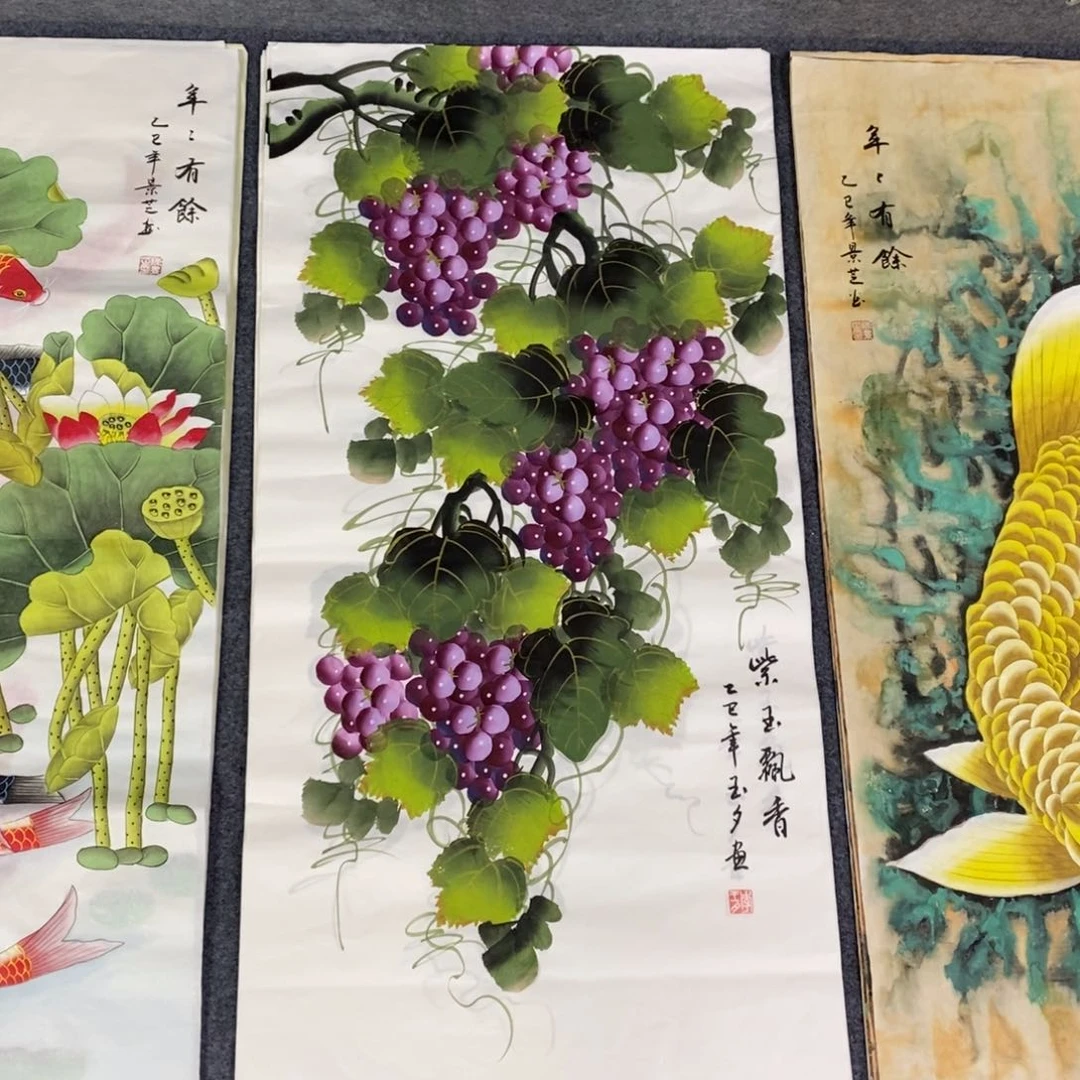 国画尺寸100✖️50三尺精品手绘画