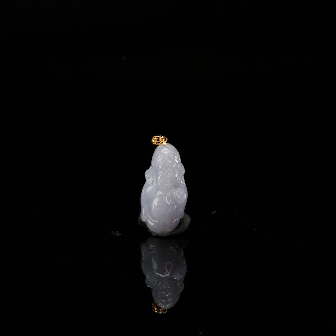 3天然缅甸翡翠A货冰紫财神/600399北京中保拍卖