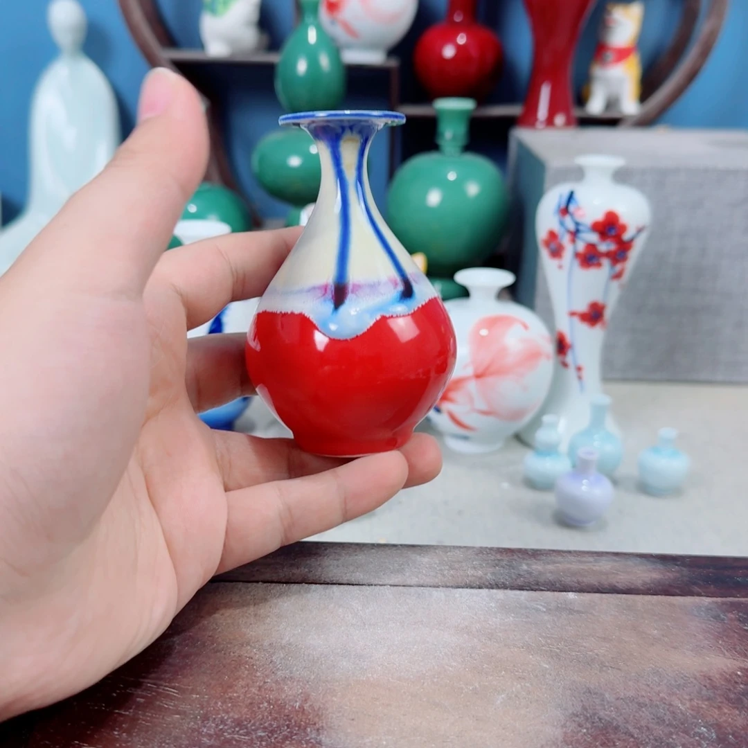 陶瓷手工小花器摆件