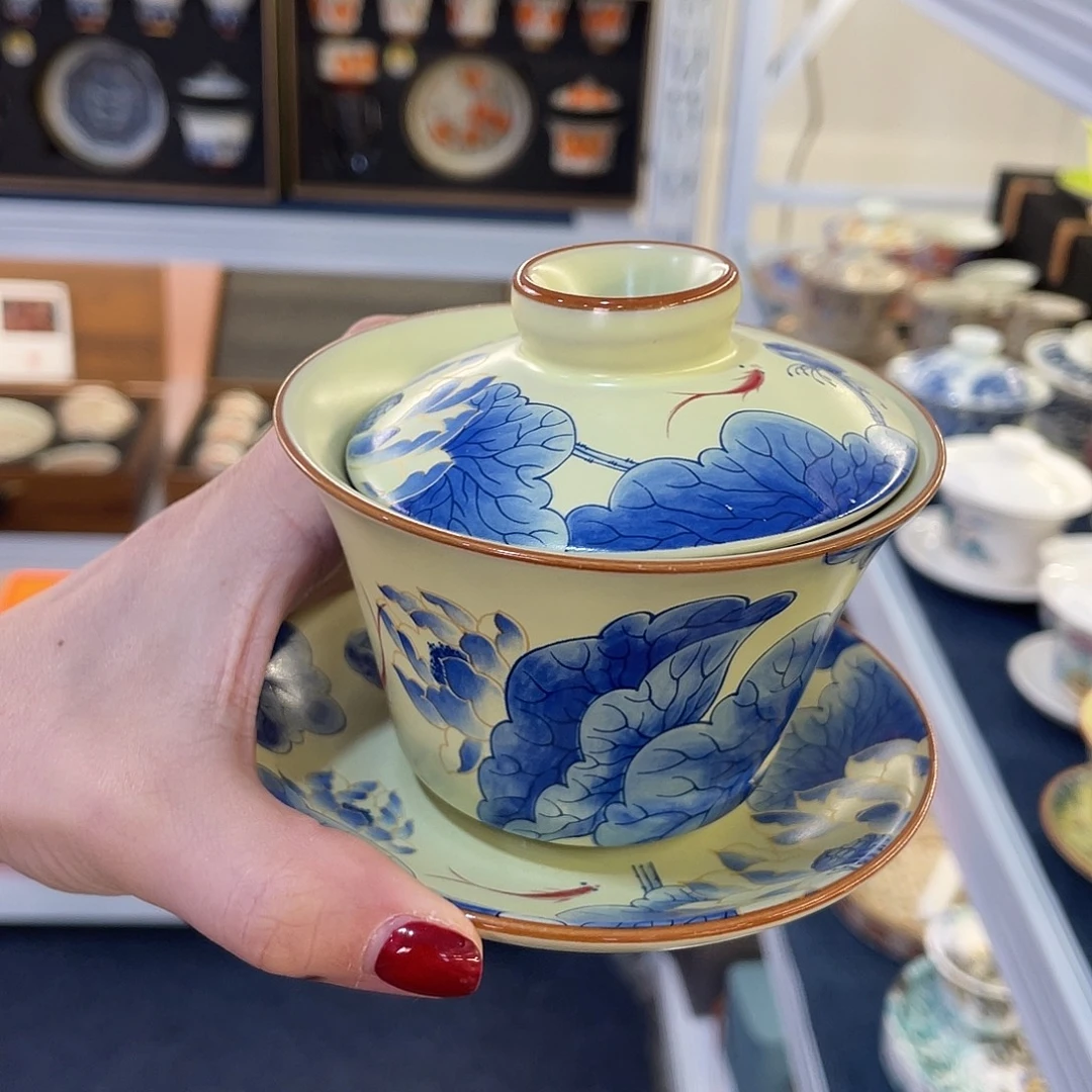 陶景德陶瓷盖碗茶具