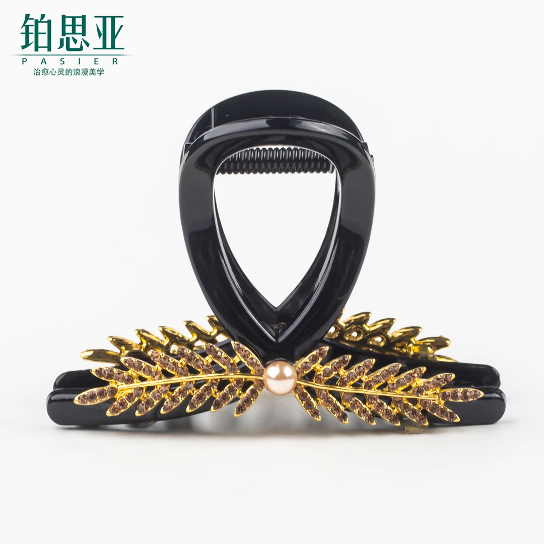 铂思亚 8厘米麦穗气质百搭设计感简约鲨鱼夹 FS8630