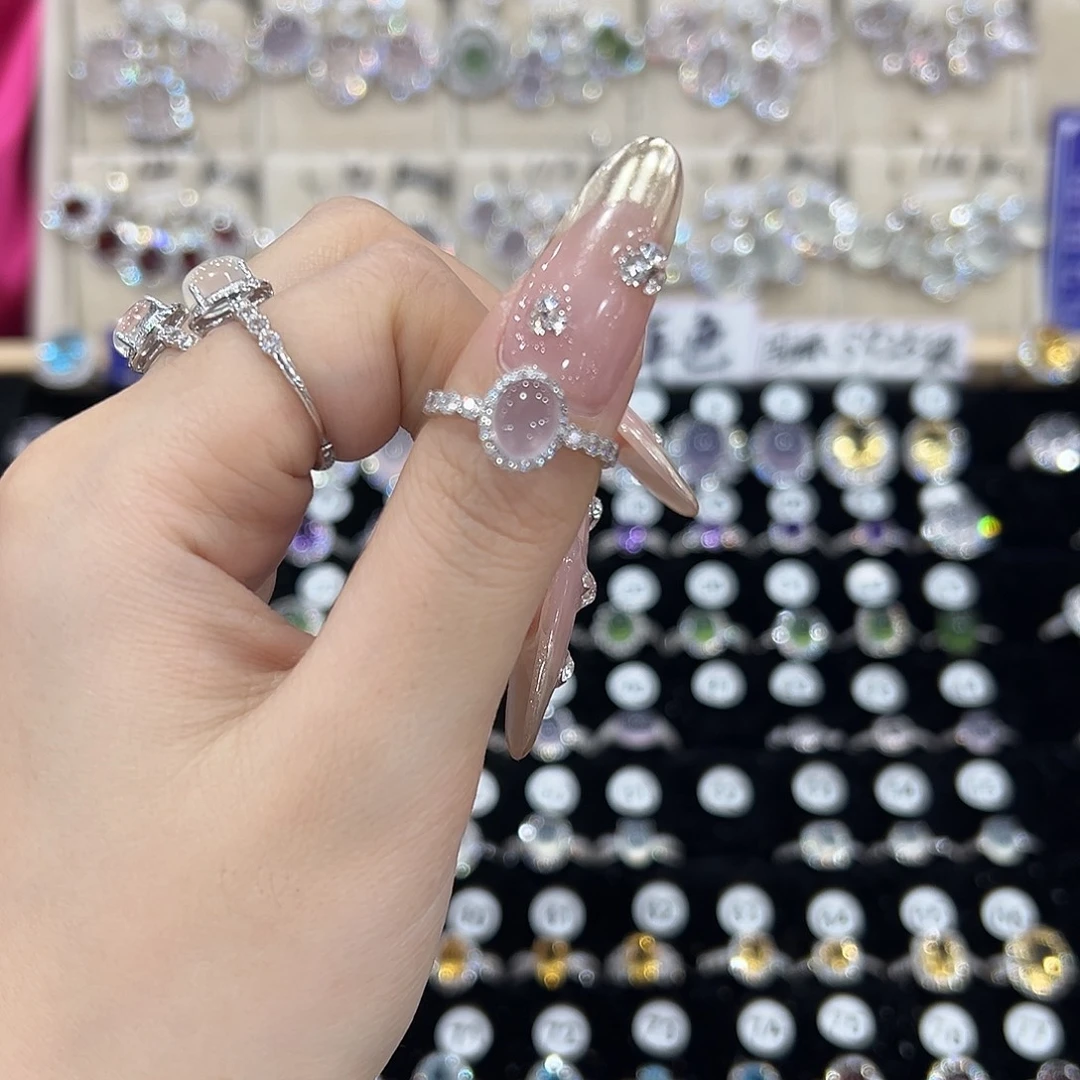 给***兜萤石银S925镶嵌戒指