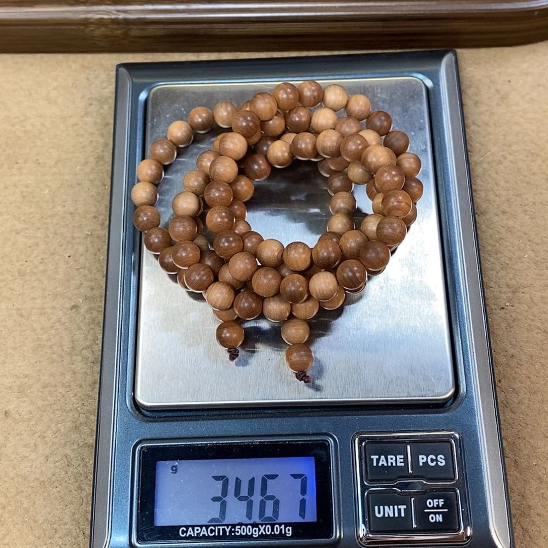 檀香木正区印度迈索尔老山檀香黑肉横纹沉水 8mm/108