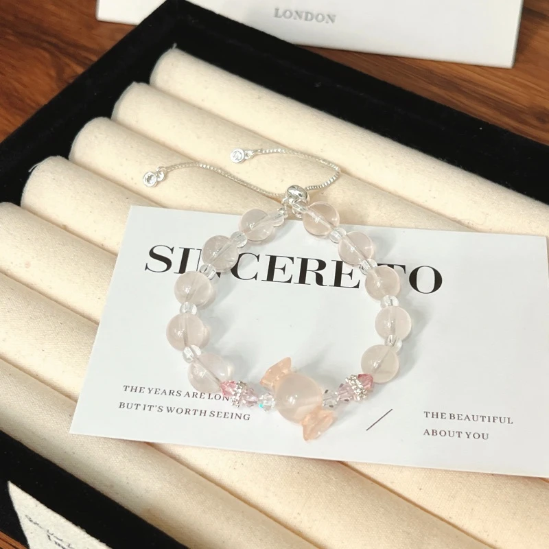 X672[ 荔枝糖]冰透莫粉华子手链高端轻奢手串多样性发一