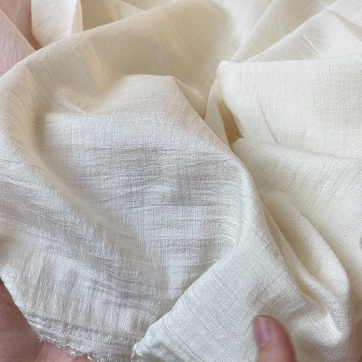 天丝（莱赛尔纤维）米色天丝棉薄款2米