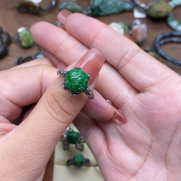 @***à银S925镶嵌手链翡翠042