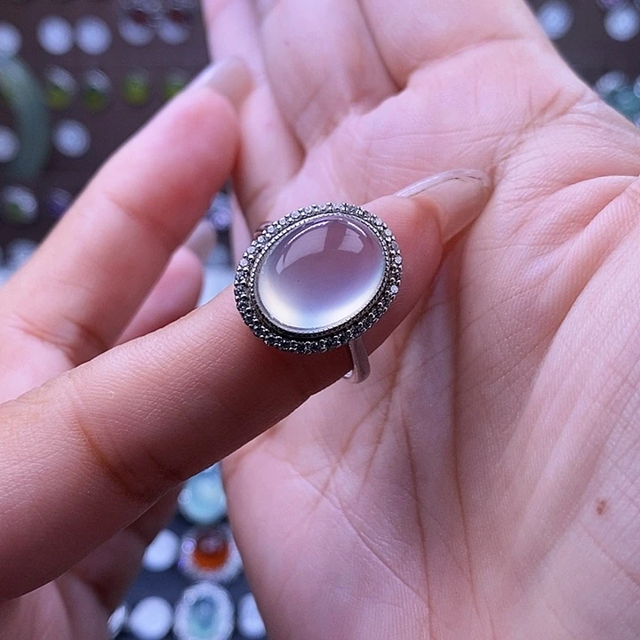 z***z岫玉银S925镶嵌戒指戒指