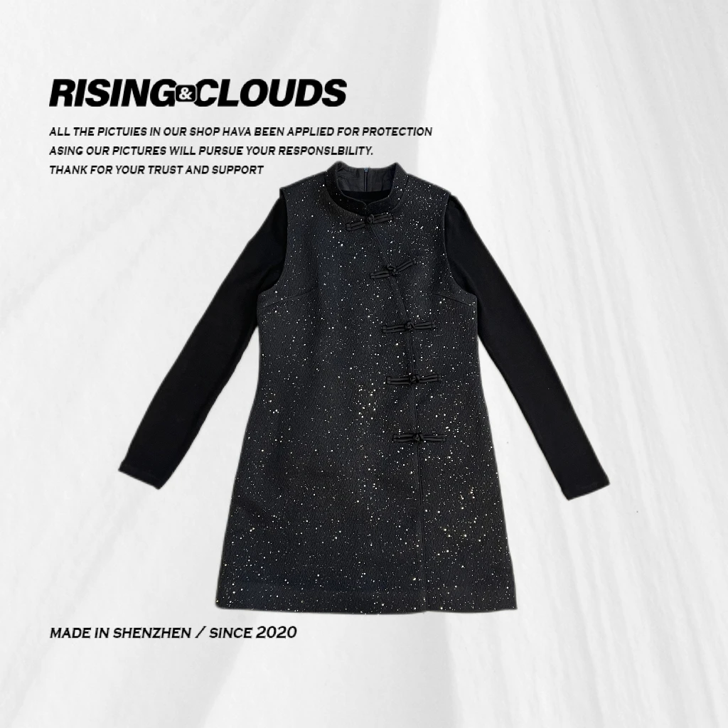 莎莎【荧光】2025春季旗袍穿搭扣两件套120434