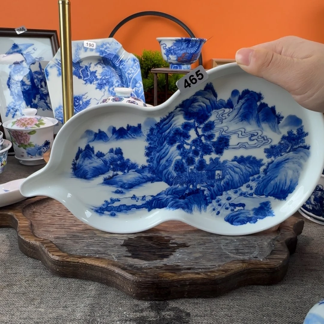 瓷片景德镇手绘青花茶器465