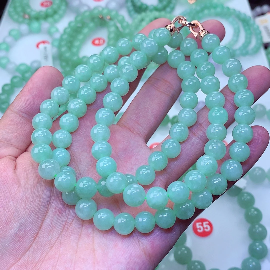 翡翠未镶嵌毛衣链卡9
