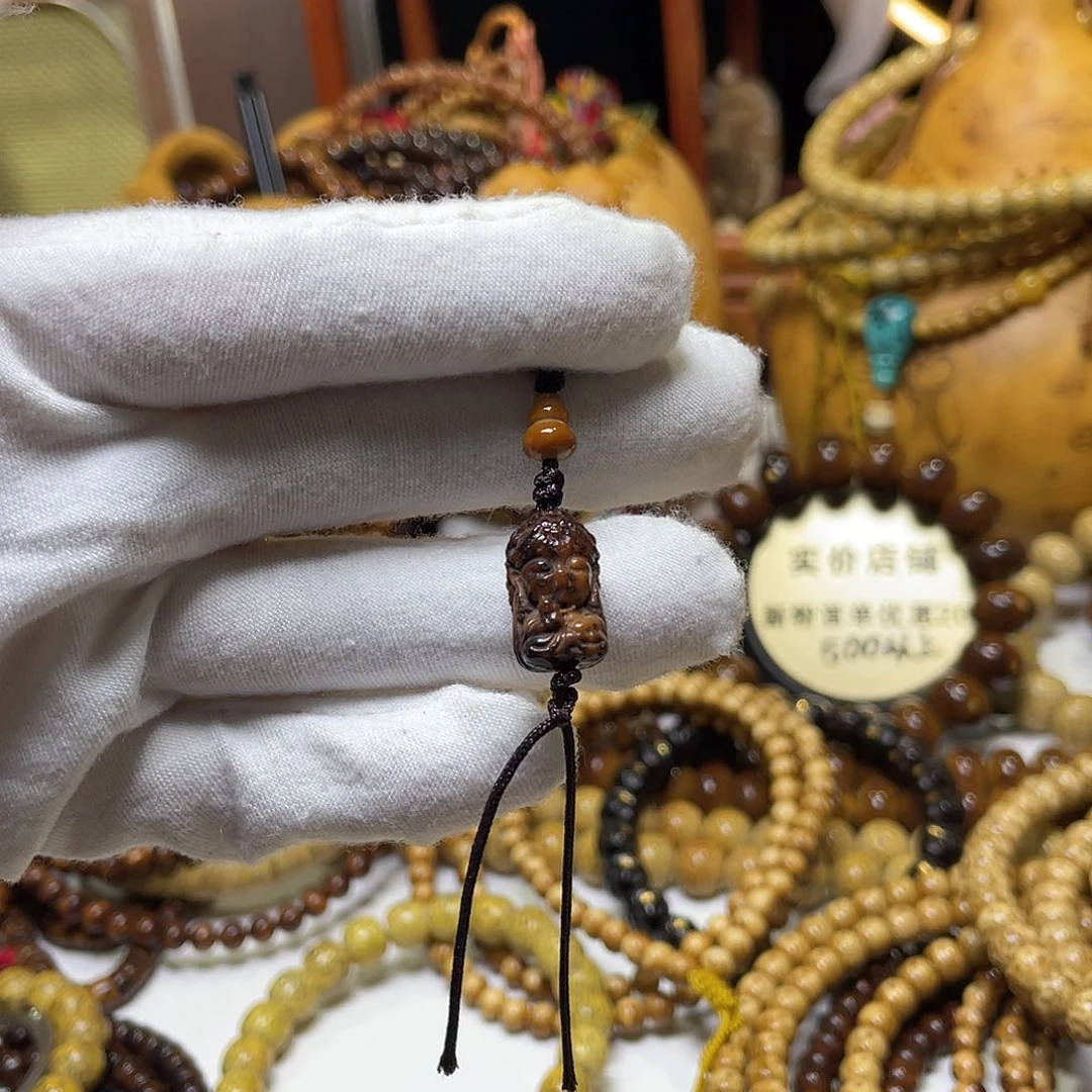 手串星月菩提雕刻楼兰美女