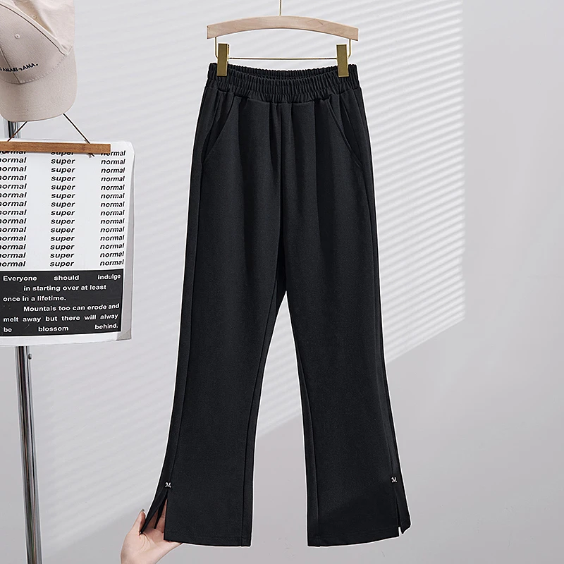 K6560大码女裤春夏新款2025时尚烟管裤加肥230斤胖MM宽松显瘦裤子