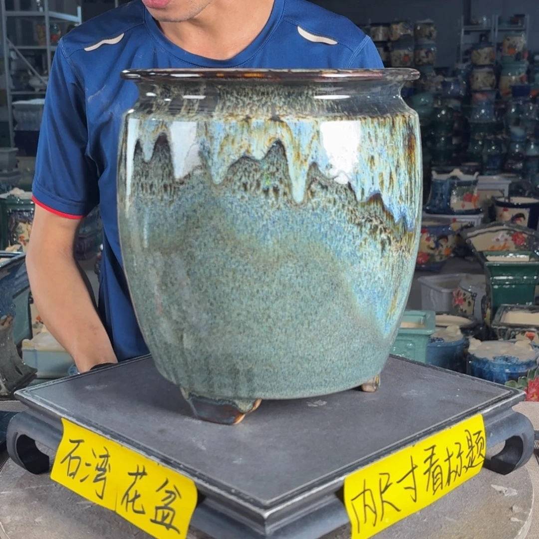 一风堂石湾花盆 内18*22小气孔