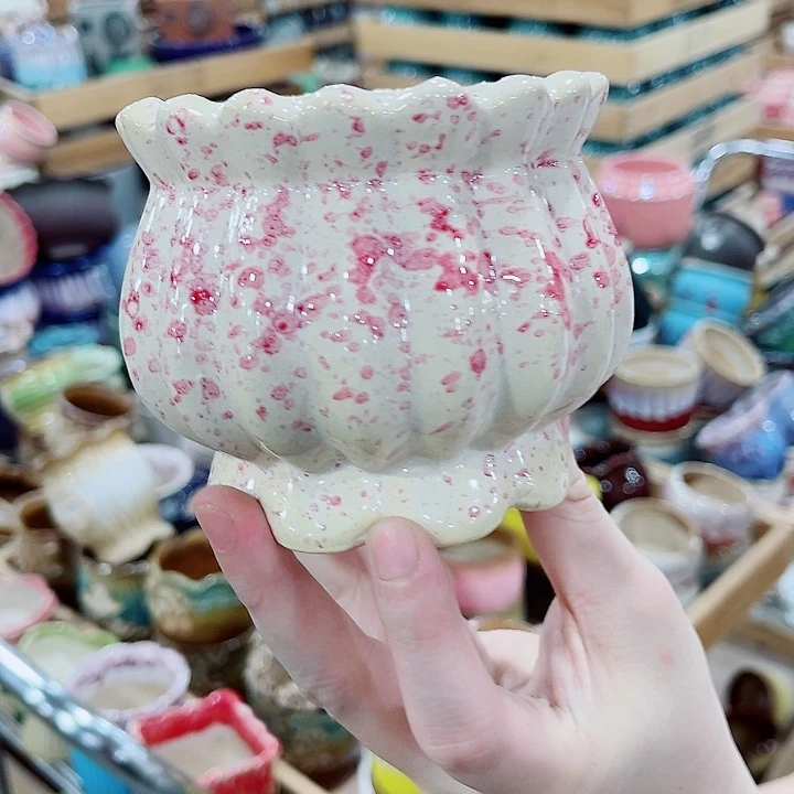 有孔，凑10元包邮陶瓷花盆发货！