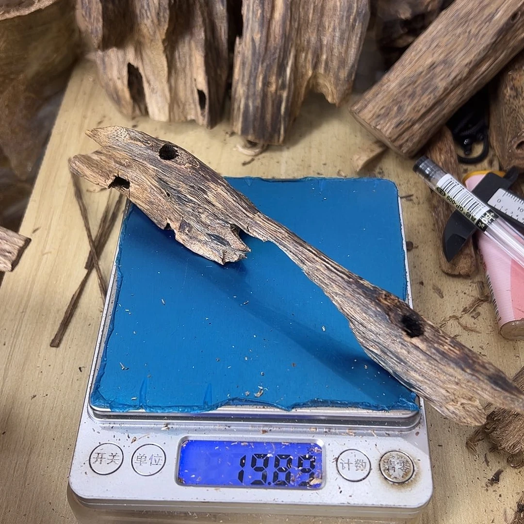 香料绿奇楠虫漏19克白棋