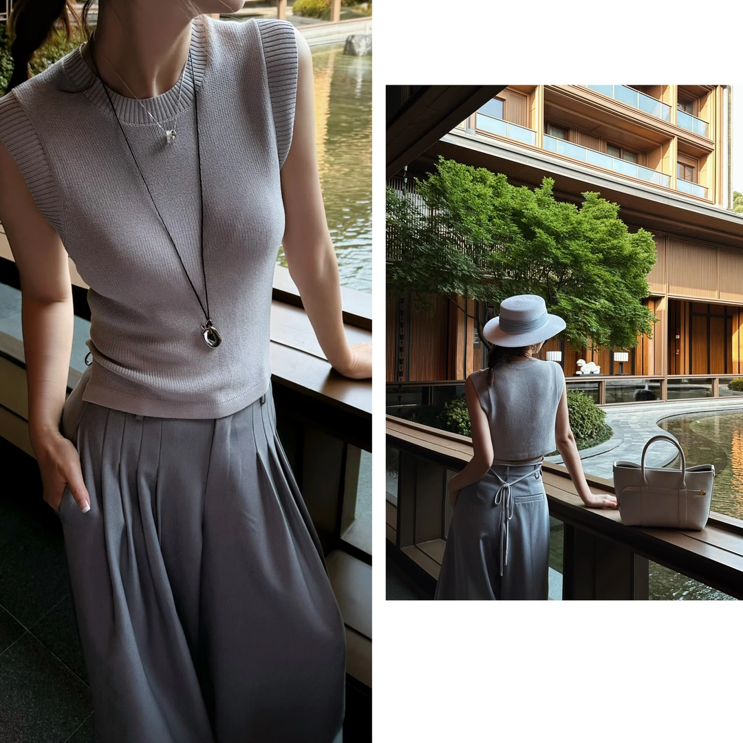 【小马哥专属】圆领针织背心 F128