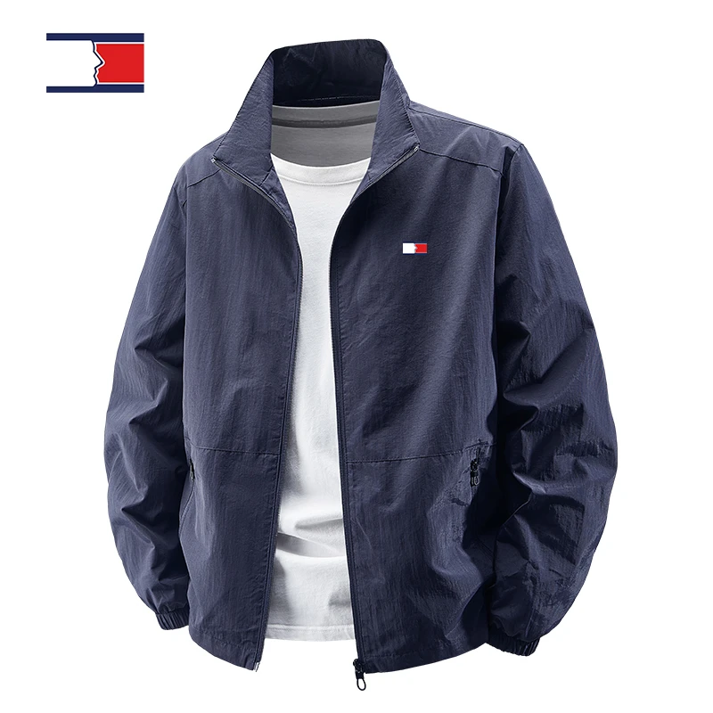 汤米希凯利男士夹克春季薄款休闲外奥户外冲锋衣三防面料大码男装