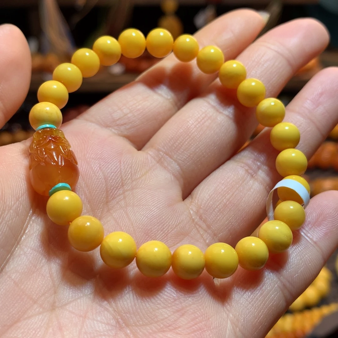 蜜蜡未镶嵌手串蜜蜡手串