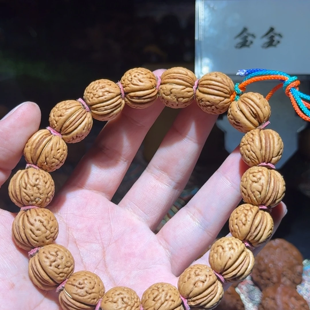把件核桃桃核文玩手串，尺寸18