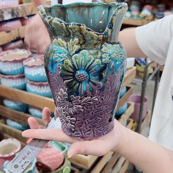 有孔，凑单福利满10元发货陶瓷多肉花盆！