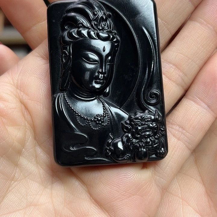 和田玉未镶嵌颈饰观音牌