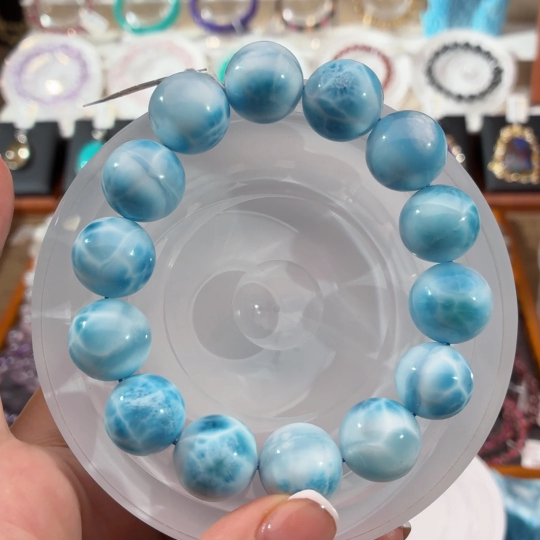 未镶嵌针钠钙石（海纹石）手串16mm