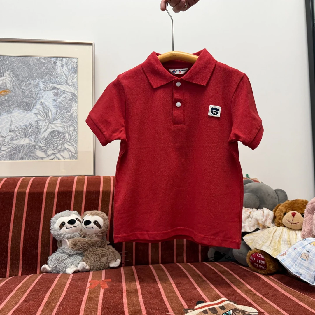 儿童夏季polo短袖纯色洋气翻领T恤休闲百搭宝宝好看男童女童