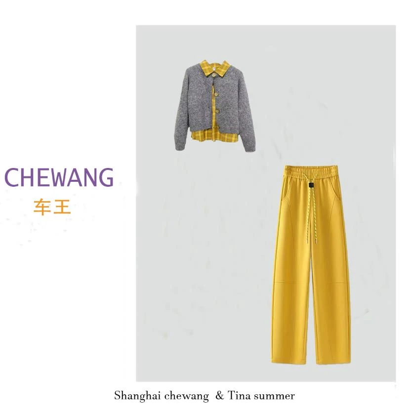 【套装】冬季高档加厚保暖新款套装百搭气质女装9600[RY]J