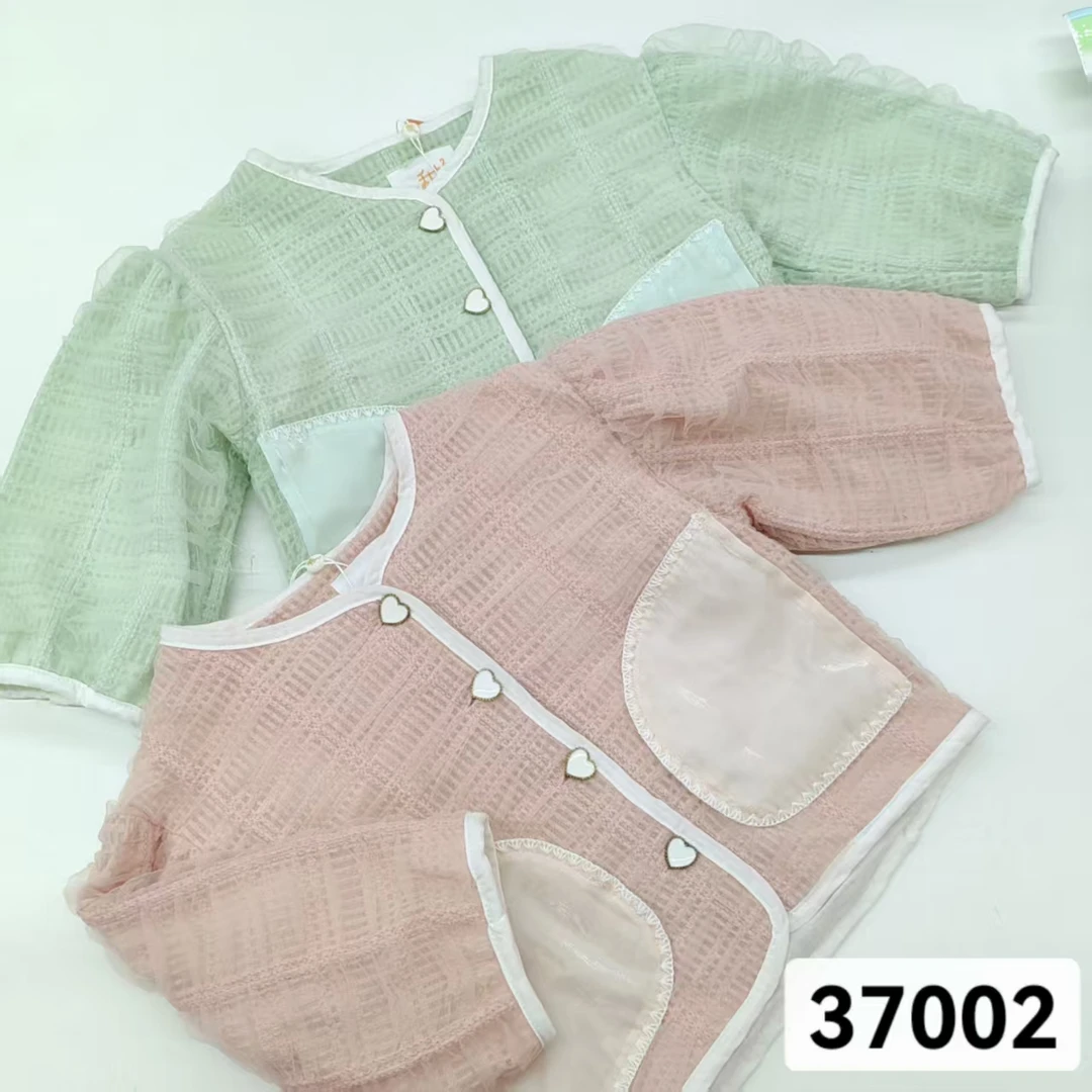 新款韩版纱纱口袋外套37002