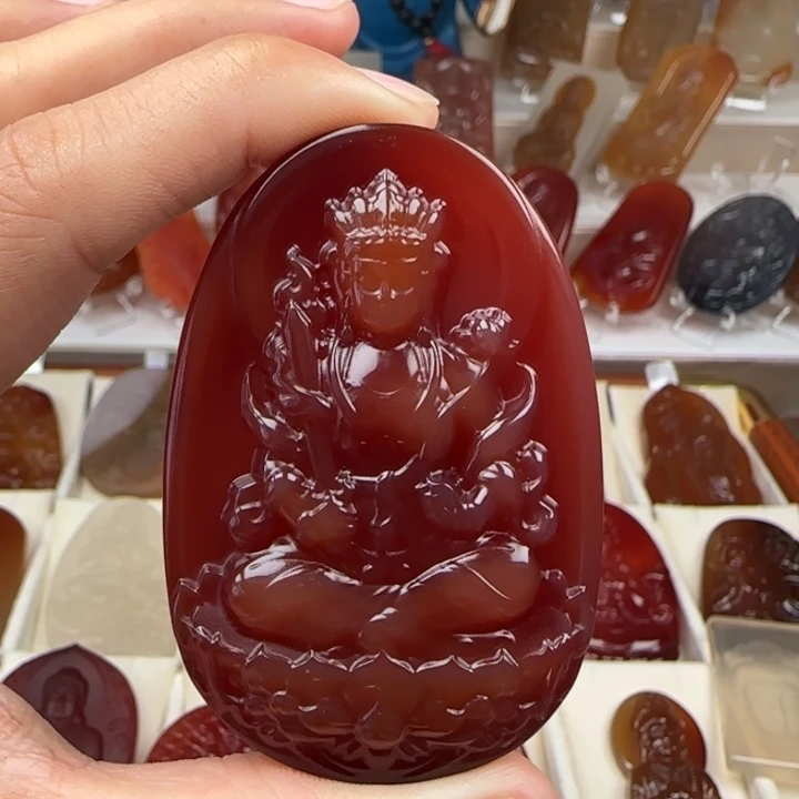 月***线玛瑙/玉髓未镶嵌颈饰