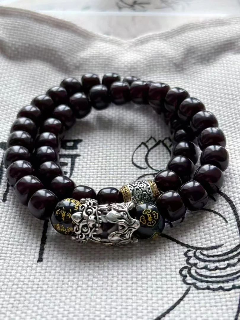 【十二生肖】新款藏银貔貅天眼十年溏心老料菩提本命守护男女款手串