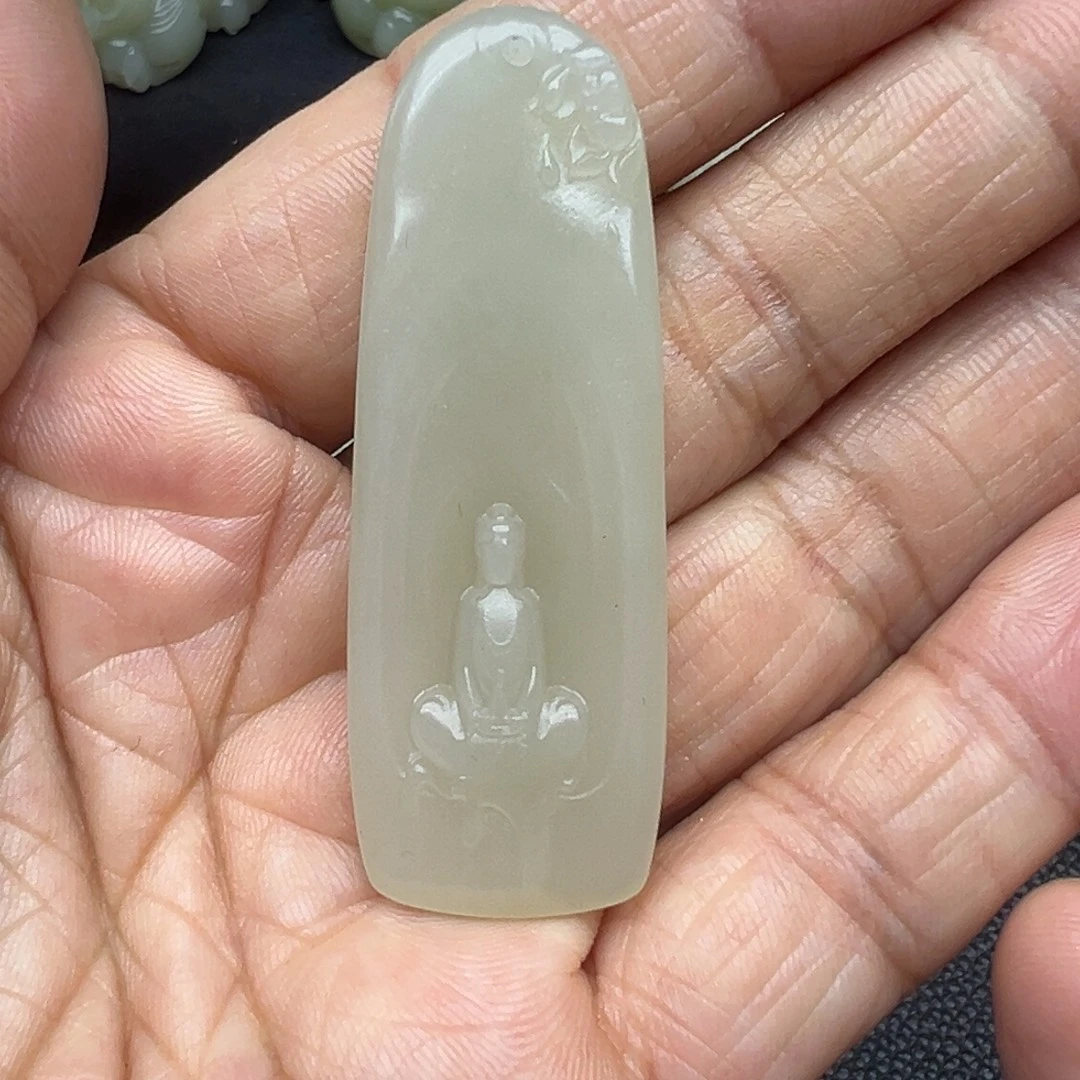 和田玉（糖玉）未镶嵌吊坠(不含链)