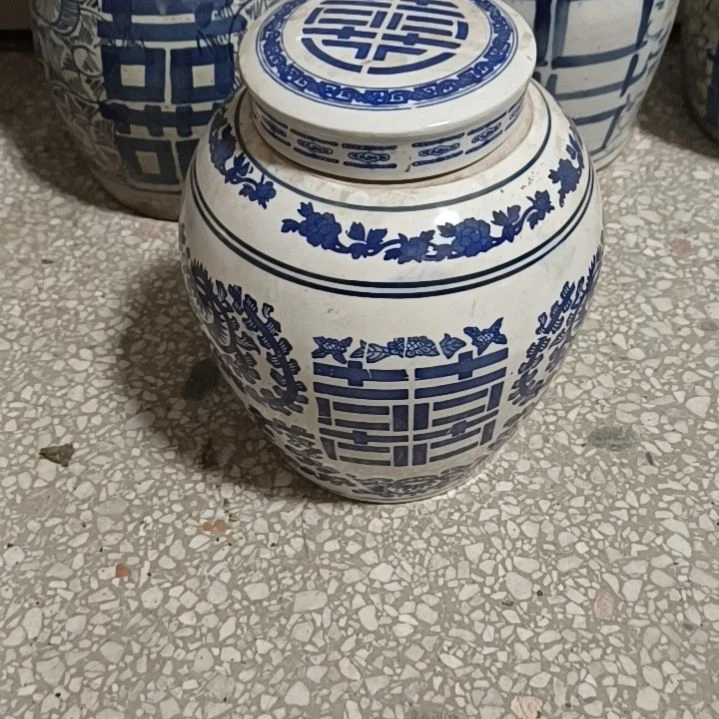 摆件半****哥双双双喜临门罐罐摆件双喜