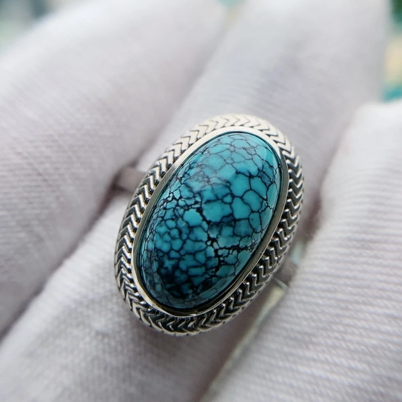 【闪购商品】绿松石戒指银S925镶嵌