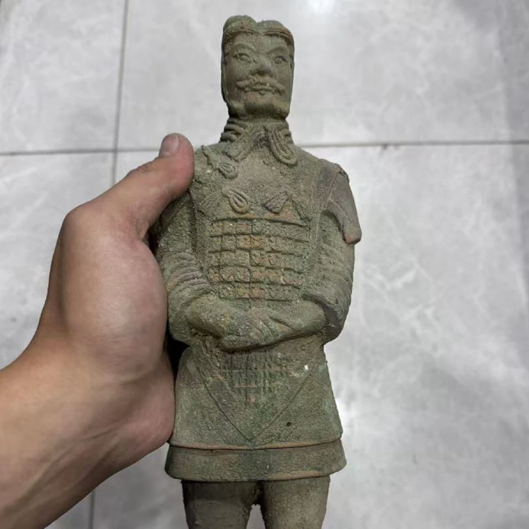 复古秦始皇陵兵马俑,仿古青铜器摆件,纯铜复古