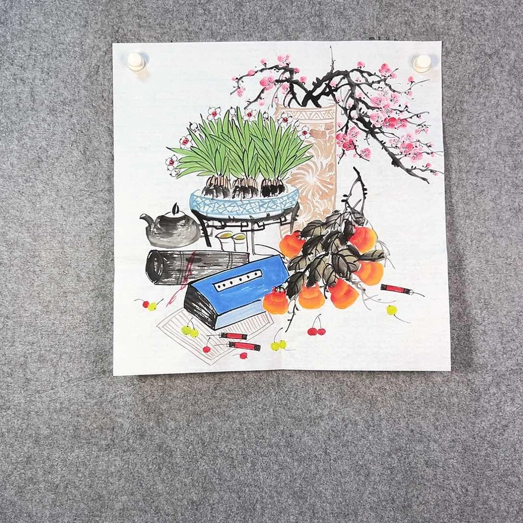 国画482 花鸟也可以用这种颜色