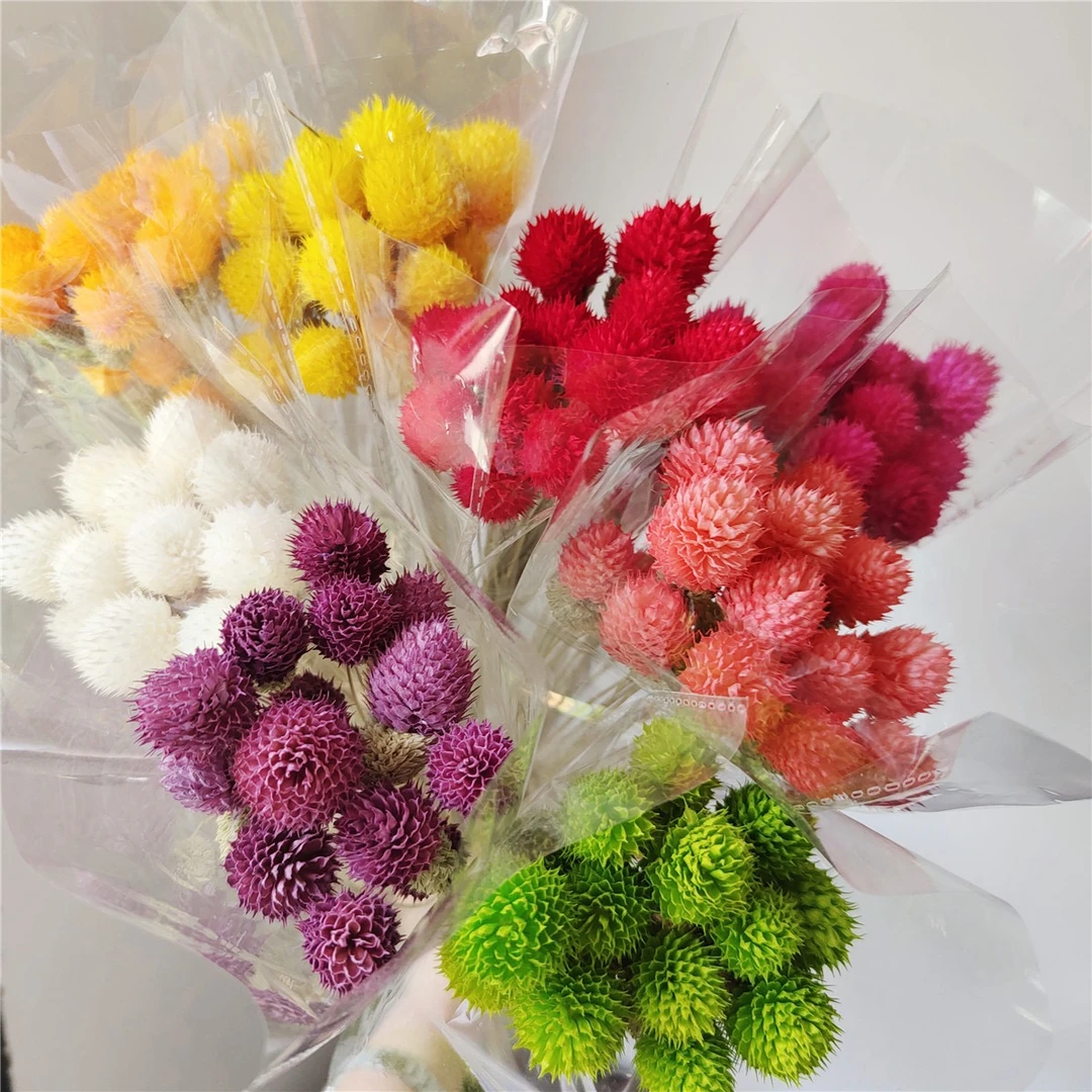 干花草莓果千日红花束DIY花店节日花束干花