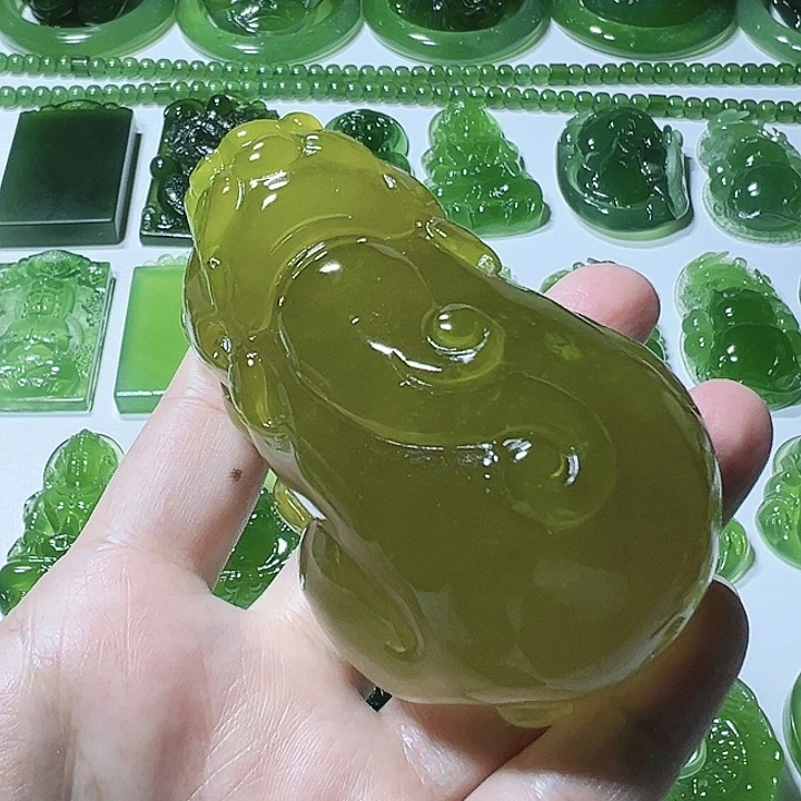 蛇纹石玉未镶嵌手把