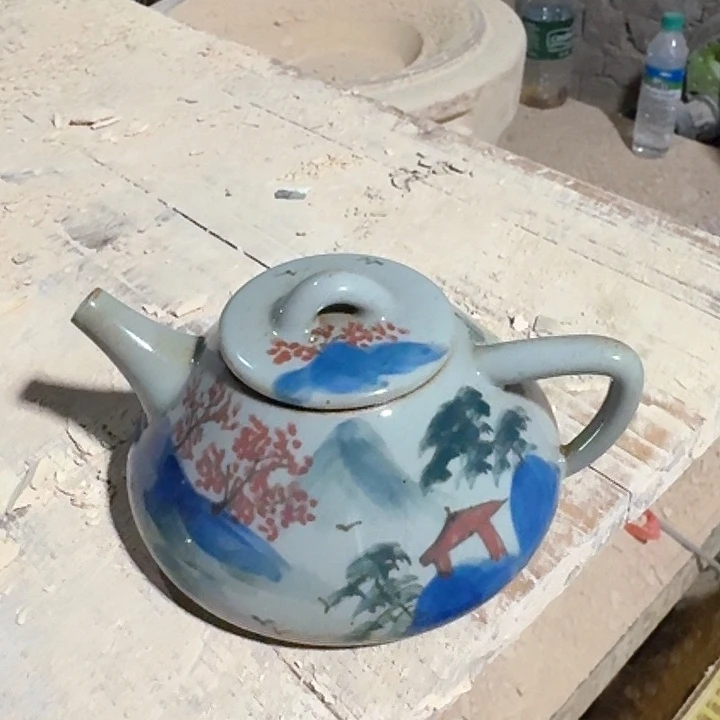 景德镇陶瓷手工手绘壶   微暇福利