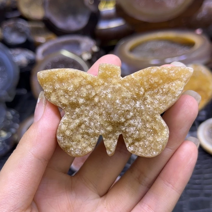 未镶嵌水晶发饰奇石蝴蝶