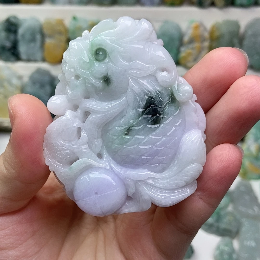 翡翠未镶嵌吊坠(赠链)