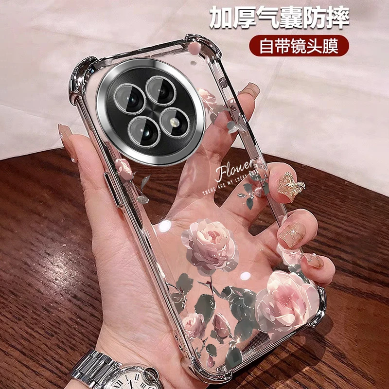 护镜适用一加ace5手机壳女款防摔气囊1+ACE5Pro透明全包镜头膜ins