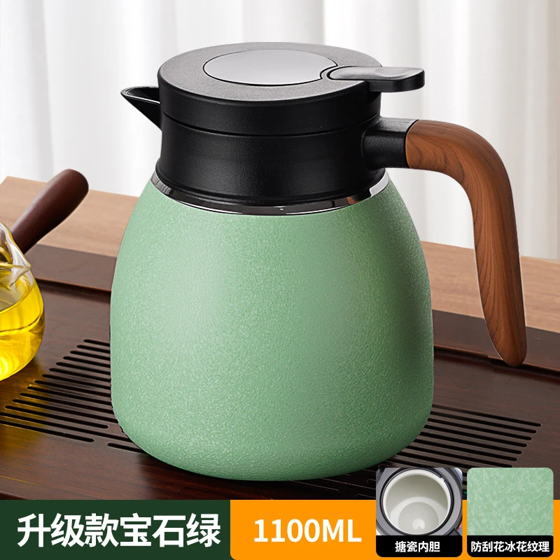 高档陶瓷内胆焖茶壶 316不锈钢开水保温壶老白茶闷泡壶家用暖水壶