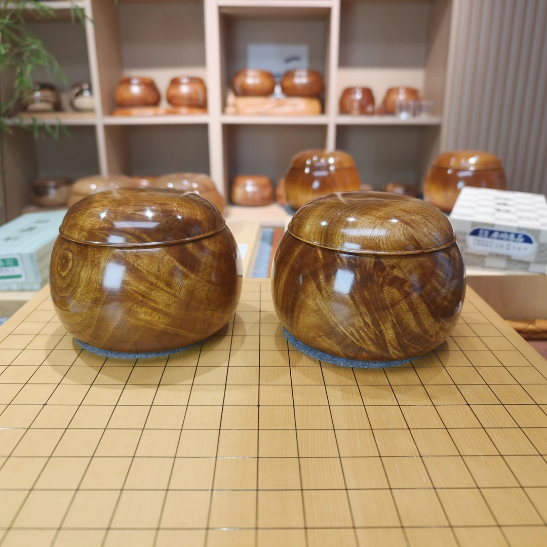 新品上架 楠木特大01围棋棋罐 元吉木工所